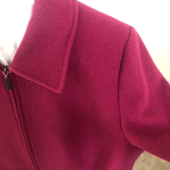 Penningtons size 1X cherry pink wool blend jacket blazer - Picture 6 of 9